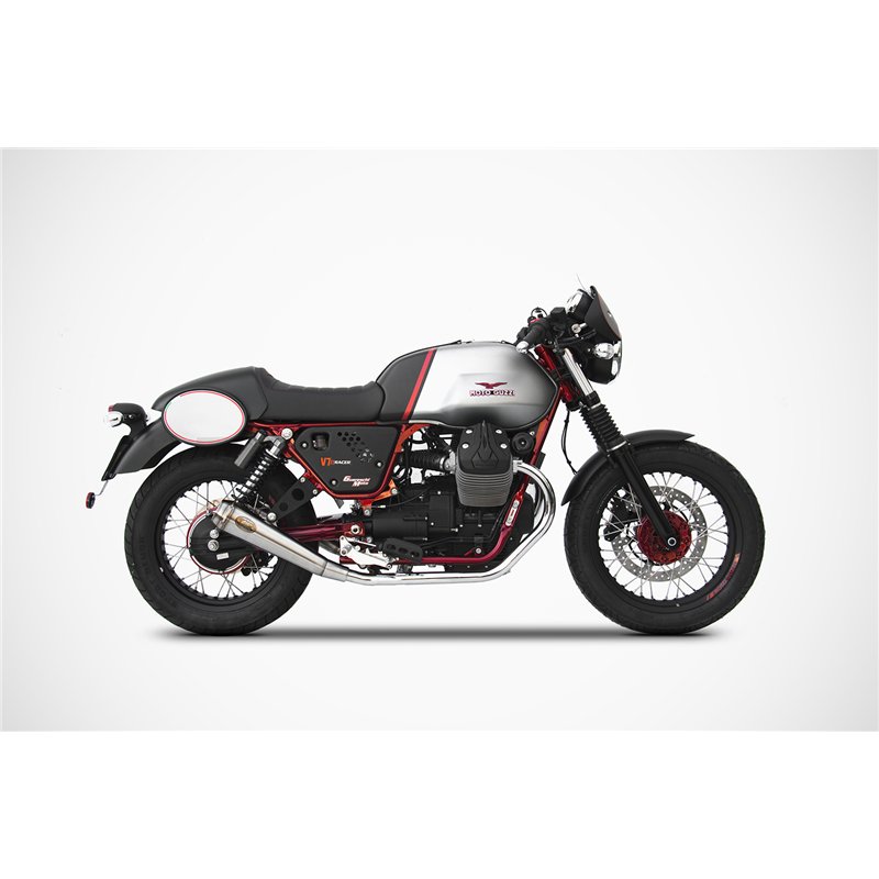Zard Exhausts Stainless Steel Silver Moto Guzzi 744 V7 II Racer
