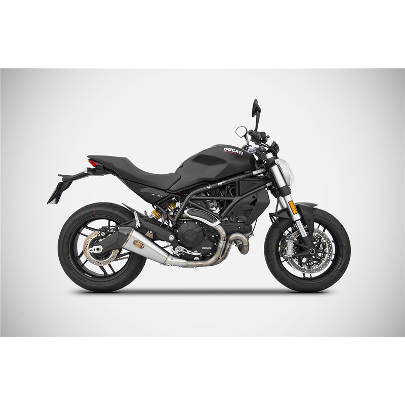 Zard Exhaust Basso RVS Silver Ducati 797 Monster
