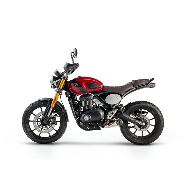 Zard Uitlaatsysteem RVS Zilver Triumph Scrambler 400X