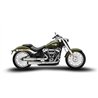 Zard Uitlaten RVS Zwart Harley Davidson Softail Fat Bob 114