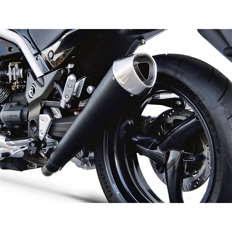 Zard Uitlaat Conisch Rond RVS Zwart Moto Guzzi 1200 Griso