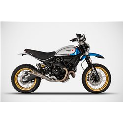 Zard Exhaust Zuma Stainless Steel Silver Ducati 800 Scrambler