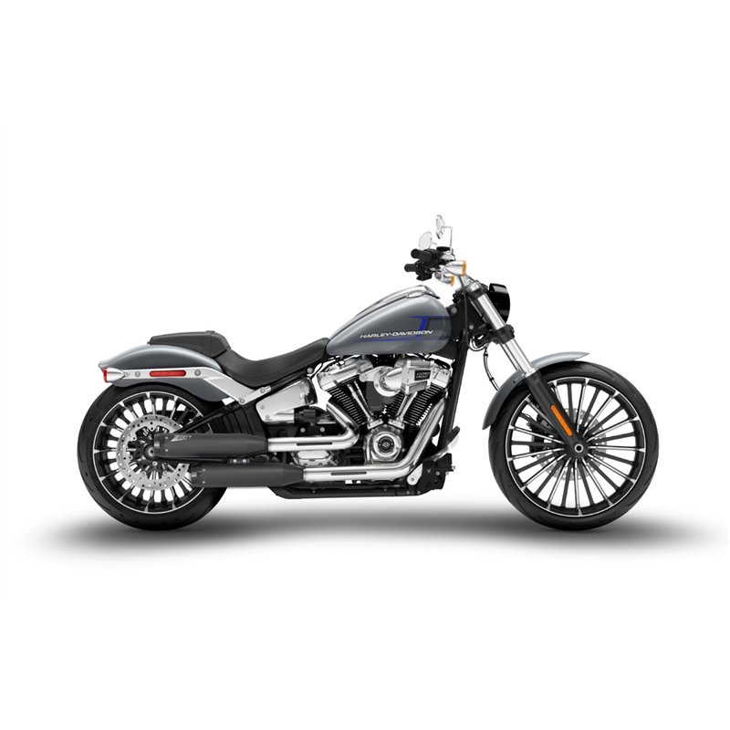 Zard Uitlaten RVS Zwart Harley Davidson Softail Breakout