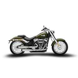 Zard Uitlaten RVS Zwart Harley Davidson Softail Fat Bob 114