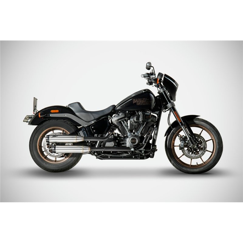 Zard Uitlaten RVS Zwart Harley Davidson Softail Low Rider S