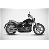 Zard Uitlaten RVS Zwart Harley Davidson Softail Standard
