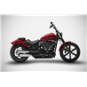 Zard Uitlaten RVS Zwart Harley Davidson Dyna Street Bob 114