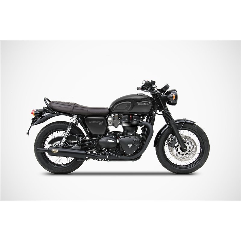 Zard Uitlaten Bottle RVS Zwart Triumph 1200 Bonneville T120