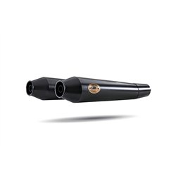 Zard Exhausts Conical Stainless Steel | Black | Royal Enfield 650 Continental/Interceptor