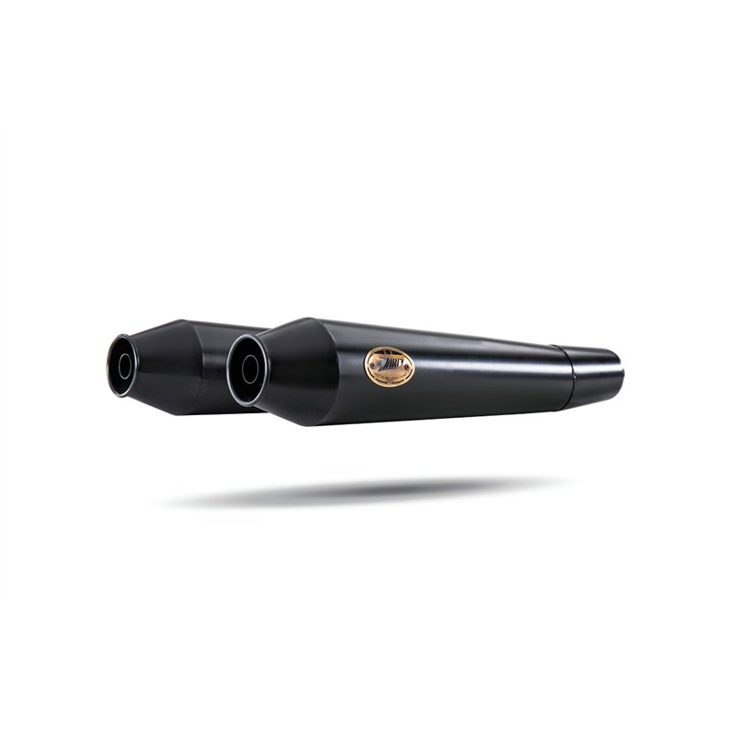 Zard Exhausts Conical Stainless Steel | Black | Royal Enfield 650 Continental/Interceptor