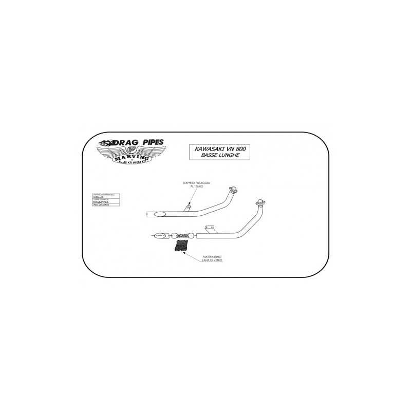 Marving | Compl. Systeem | Low Long Drag Pipes | RVS 50mm