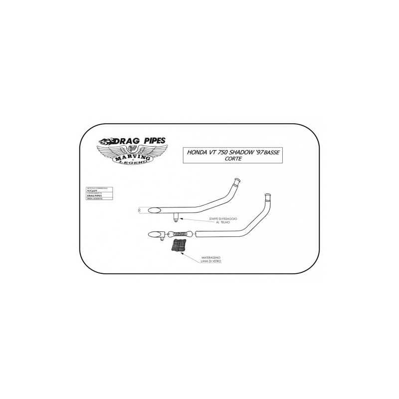 Marving | Compl. Systeem | Low Short Drag Pipes | RVS 50mm