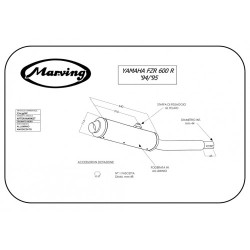 Marving | Demper | Cylindrical 114mm | Zwart + Alu