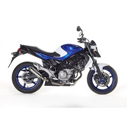 BOS uitlaatdemper Midget RVS gepolijst Suzuki SFV650 Gladius