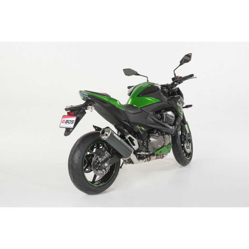 BOS uitlaatdemper Oval 120B zwart Kawasaki Z800