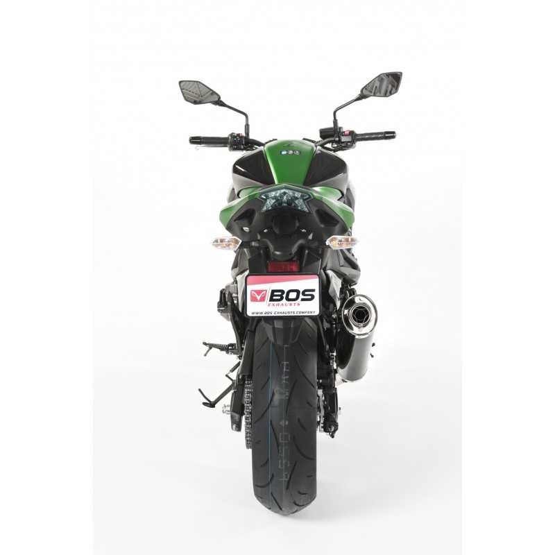 BOS uitlaatdemper Oval 120B zwart Kawasaki Z800