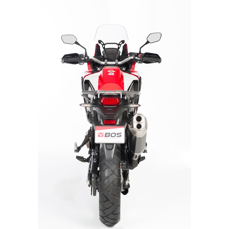 BOS uitlaatdemper Desert Fox RVS Honda CRF1000L