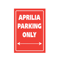 Bike It Aluminium Parking Sign - Aprilia Parking Only