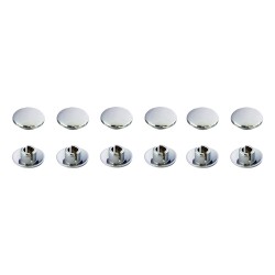 Bike It Allen Bolt Caps - Chrome Effect - M6 Pack Of 12