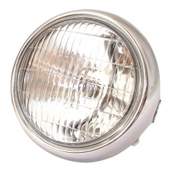 Headlight Universal 5" Round Chrome 12V 35W