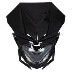 Universal Transformer Fairing Headlight Black 12V 20W