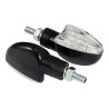 Bike It Short Stem LED Spear Indicators With Black Body And Clear Lens