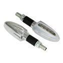 Bike It LED Runner Two Indicators With Chrome Body And White Clear Lens