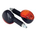 Bike IT Midid Axe Indicators With Black Body And Amber Lens
