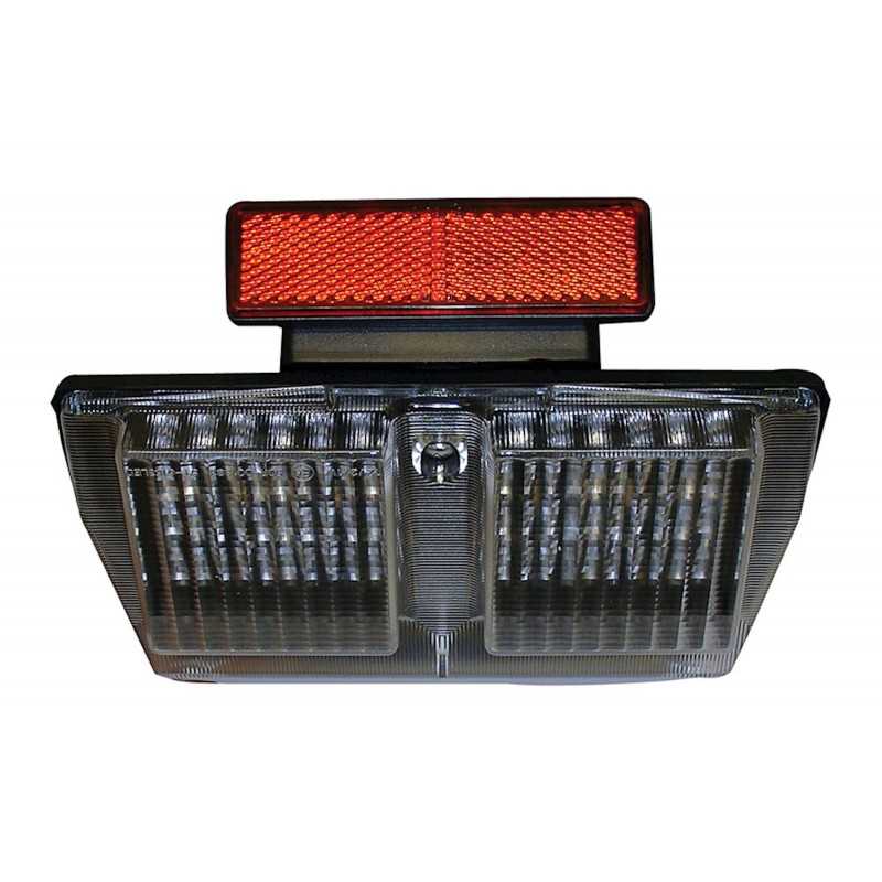 Bike It LED Rear Tail Light With Clear Lens And Integral Indicators - D010