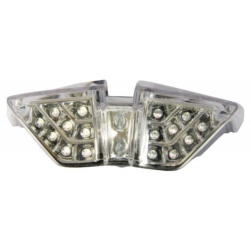 Bike It LED Rear Tail Light With Clear Lens And Integral Indicators - M003