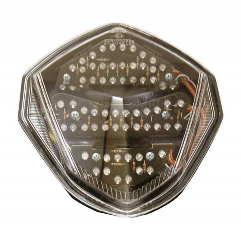 Bike It LED Rear Tail Light With Clear Lens And Integral Indicators - S050