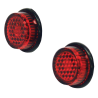 Bike It Pack Of 2 Red Stick On Number Plate Reflectors