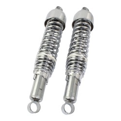 Bike It 365mm Eye To Eye Chrome Twin Shock Absorbers