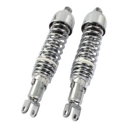 Bike It 335mm Eye To Fork Chrome Twin Shock Absorbers