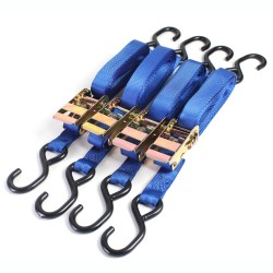 Bike It 4 Piece Blue Ratchet Tiedown