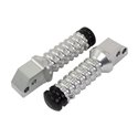 BikeTek Ally Footpegs With Slider (Pair) Honda Rear Silver HD11R