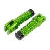 BikeTek Ally Footpegs With Slider (Pair) Kawasaki Front Green KW11F