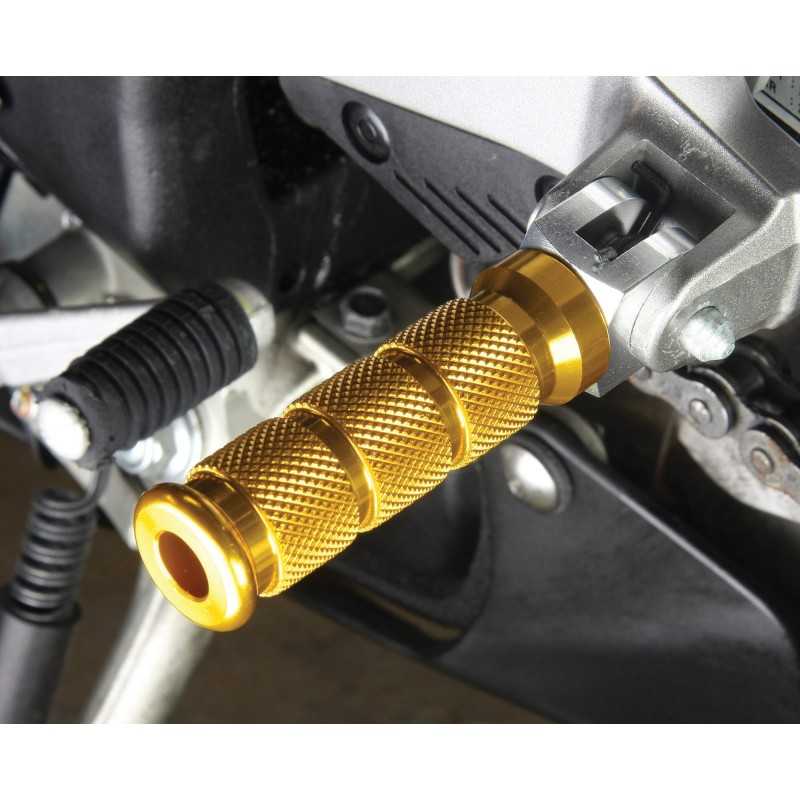 BikeTek Alloy Round Sports Footpegs Ducati Rider Gold