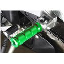 BikeTek Alloy Round Sports Footpegs Honda Rider Green