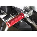 BikeTek Alloy Round Sports Footpegs Honda Rider Red