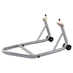 BikeTek Race Aluminium Bobbin Fitment Rear Track Paddock Stand - Grey