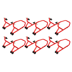 BikeTek Series 3 Rear Track Paddock Stand 6 Pack - Red