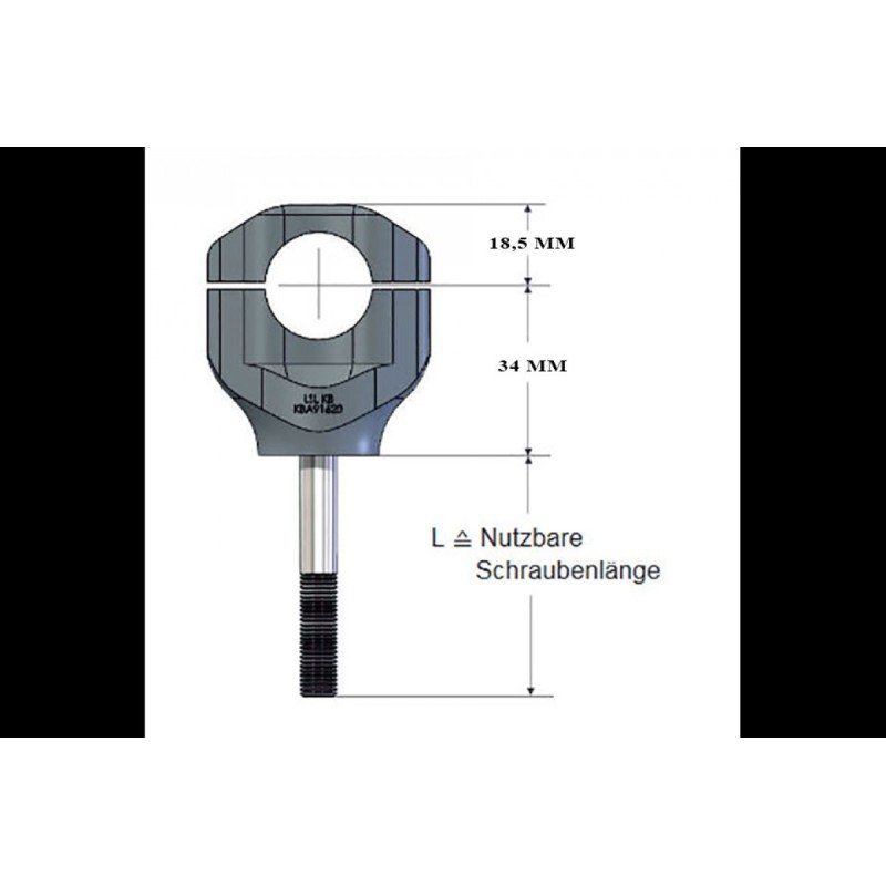 LSL Uni-clamps 38mm, silver