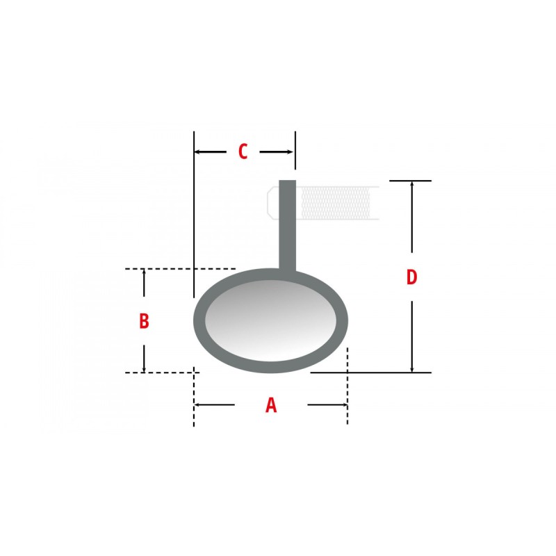 LSL Bar end mirror RETRO, short