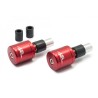 LSL handlebar weights aluminium, red, with logo, Ã˜14 & 18mm