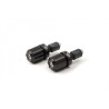 LSL Handlebar weights aluminium, two-coloured, black - matt black, with logo, Ã˜14 & 18mm