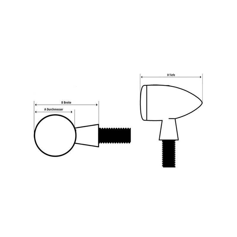 Knipperlichten Oval Helder glas