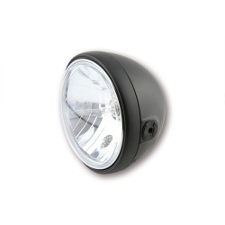 Koplamp 205mm Santa FE matzwart H4