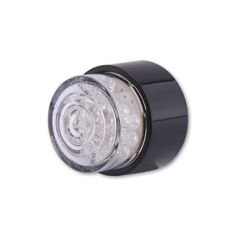 Achterlicht LED mini Bullet zwart/helder