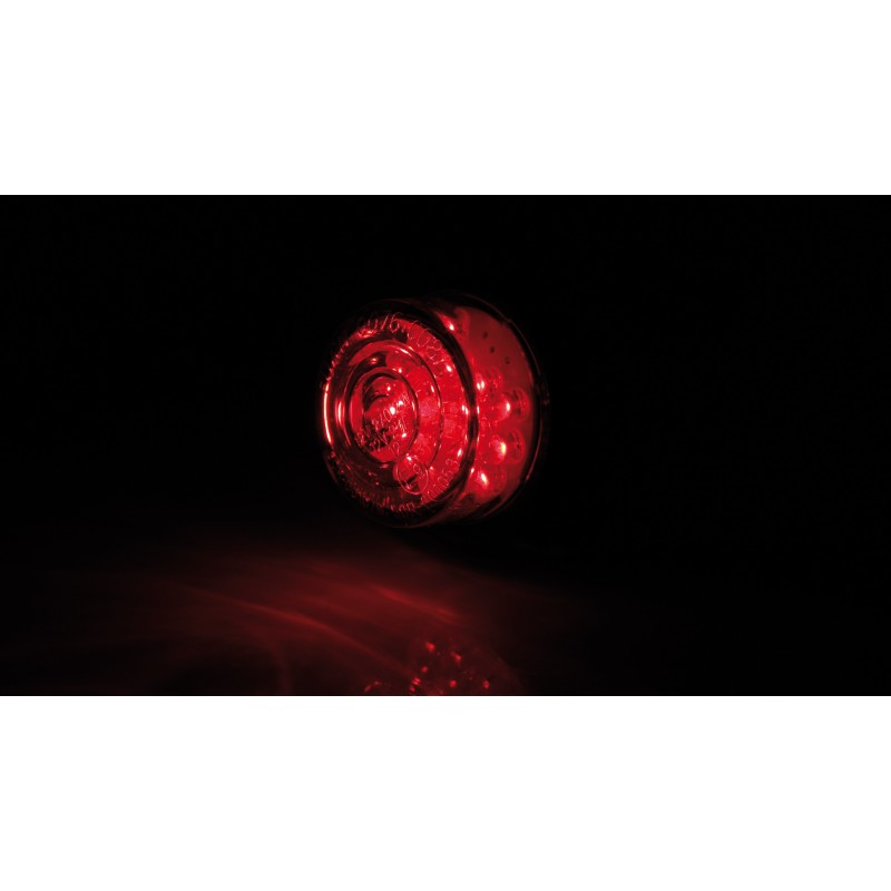 Achterlicht LED mini Bullet zwart/helder